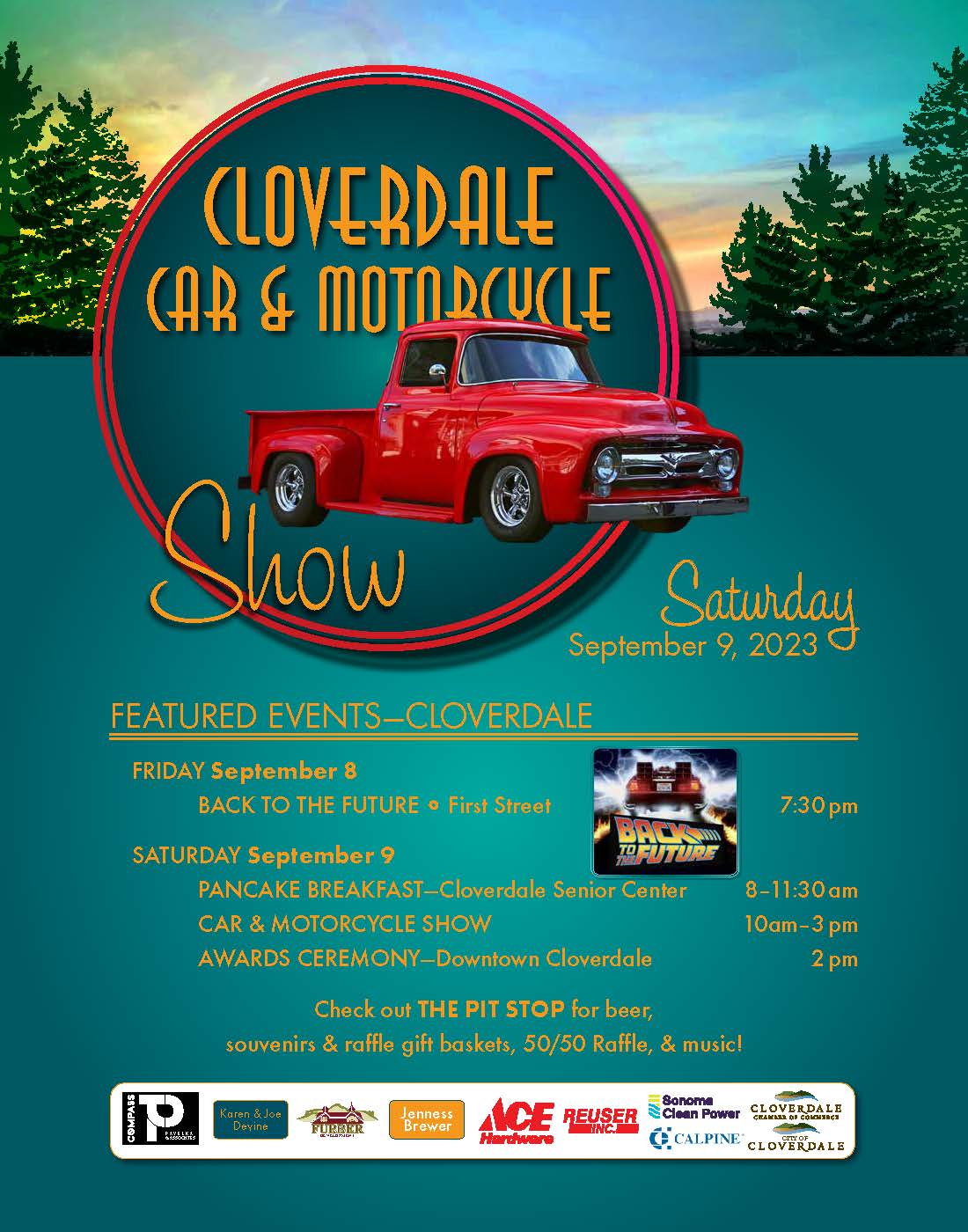 Poster for Cloverdale Car & Motorcycle show